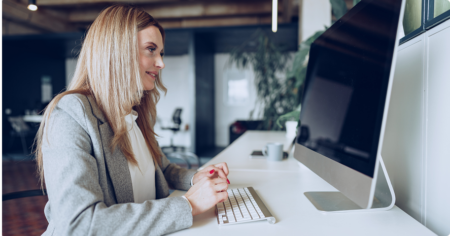 Professional working at desk